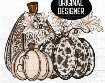 Animal print pumpkins fall png download original designer