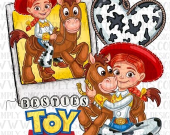 Besties toy, friends, png download,  viral png download, Polaroid series