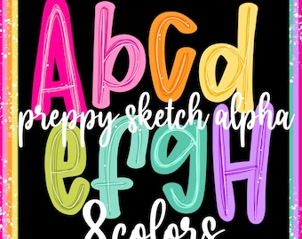 Preppy colorful sketch alpha, viral png download