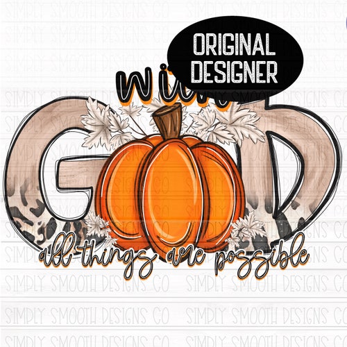 With God All Things Are Possible Fall Pumpkins Download - Etsy