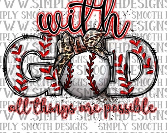 Con Dio tutto è possibile download png di baseball dal designer ORIGINALE -