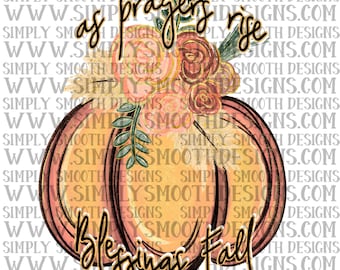 Mentre le preghiere aumentano le benedizioni cadono scarica il designer originale