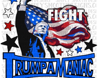 Trmpamaniac president png scarica il designer originale