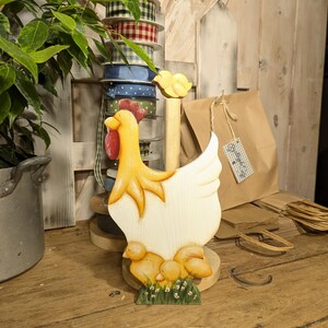Acessório de decoração de cozinha, porta-toalha de papel para galinhas e pintinhos