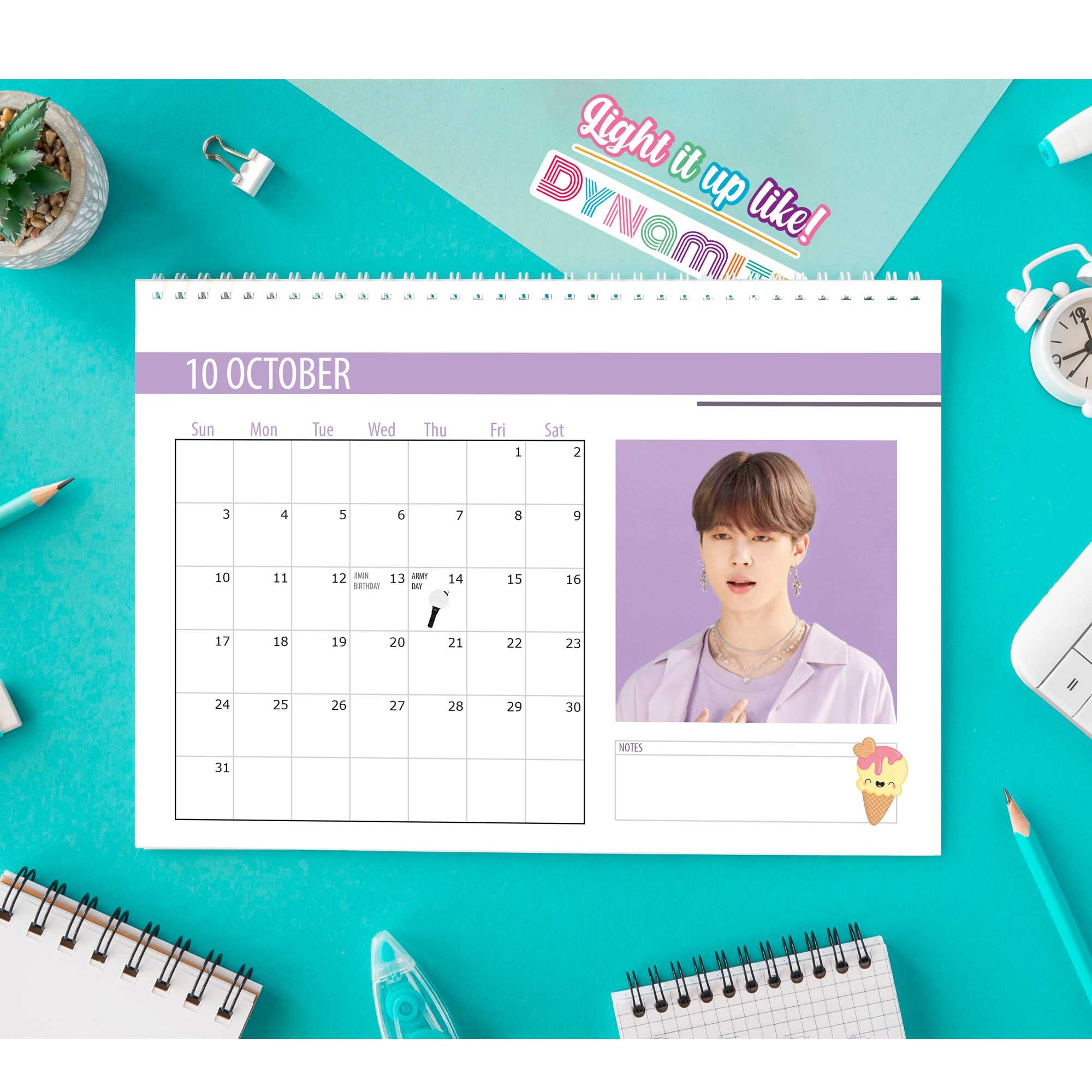 BTS kpop Desk Calendar printable/Planner 2021 DYNAMITE Etsy