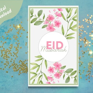 Printable Eid Card | Digital Eid Card | Eid Digital Download | Beautiful Eid Mubarak Card