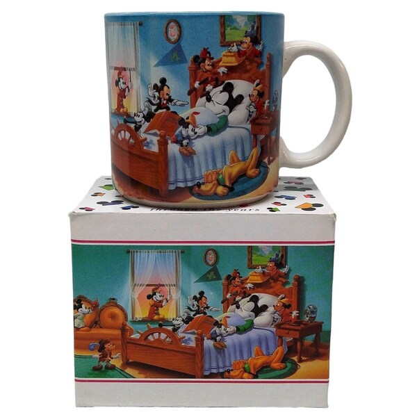 Mickey Mouse Through The Years Disney Collectible Coffee Mug Tea Cup + Box