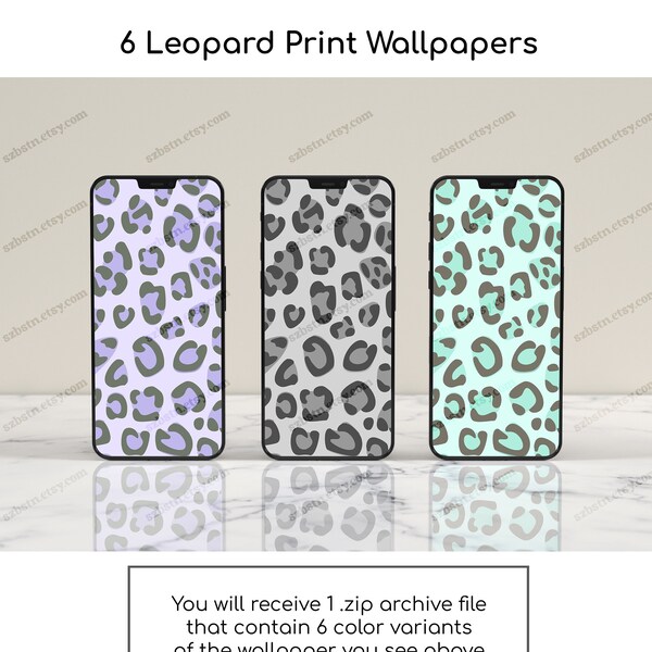 Leopard Print, iPhone & Android Wallpapers Digital Download, Cheetah Aesthetic Wallpaper, Animal Print Wallpaper, Wildlife Phone Background