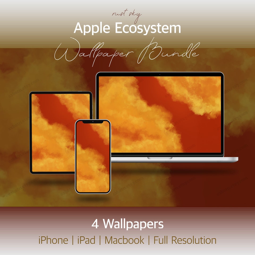 Rust Sky Clouds Apple Ecosystem Wallpaper Bundle - Iphone, Ipad ...