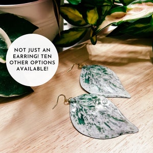 Snow Queen Pothos, Epipremnum, White Watercolor-Style, Rare Houseplant Earrings, Fridge Magnet, Gold Keychain, Plant Pin, Wall Hanging