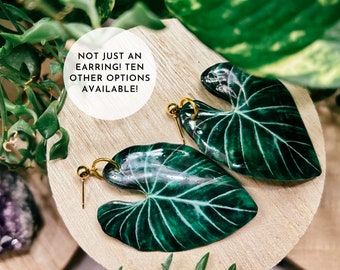 Gloriosum Large Form Watercolor Style Earrings, Rare Houseplant, Boho Gift Ideas, Herbology, Plantology, Plant Addict