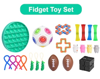 Juguete para Aliviar El Estr/és Juguetes Fidget Fidget Juguetes Fidget Toys Set Pack Fiddle Toys para Mejorar Enfoque para Autismo OCD ADHD Fidget Toys Antistress para Kids /& Adults