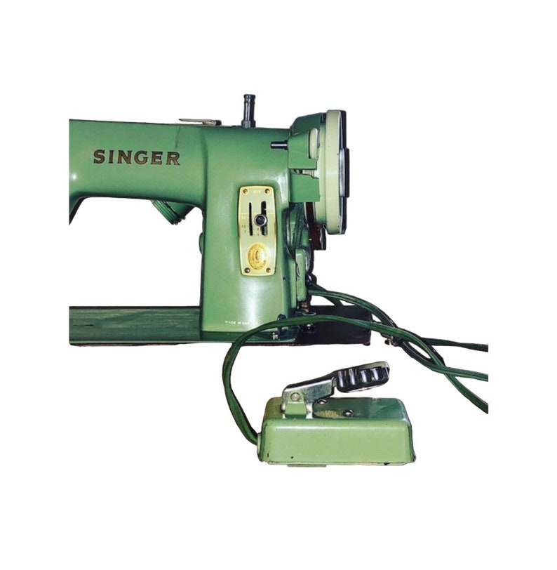 Green Singer Sewing Machine Model RFJ88 1950s Portable Etsy