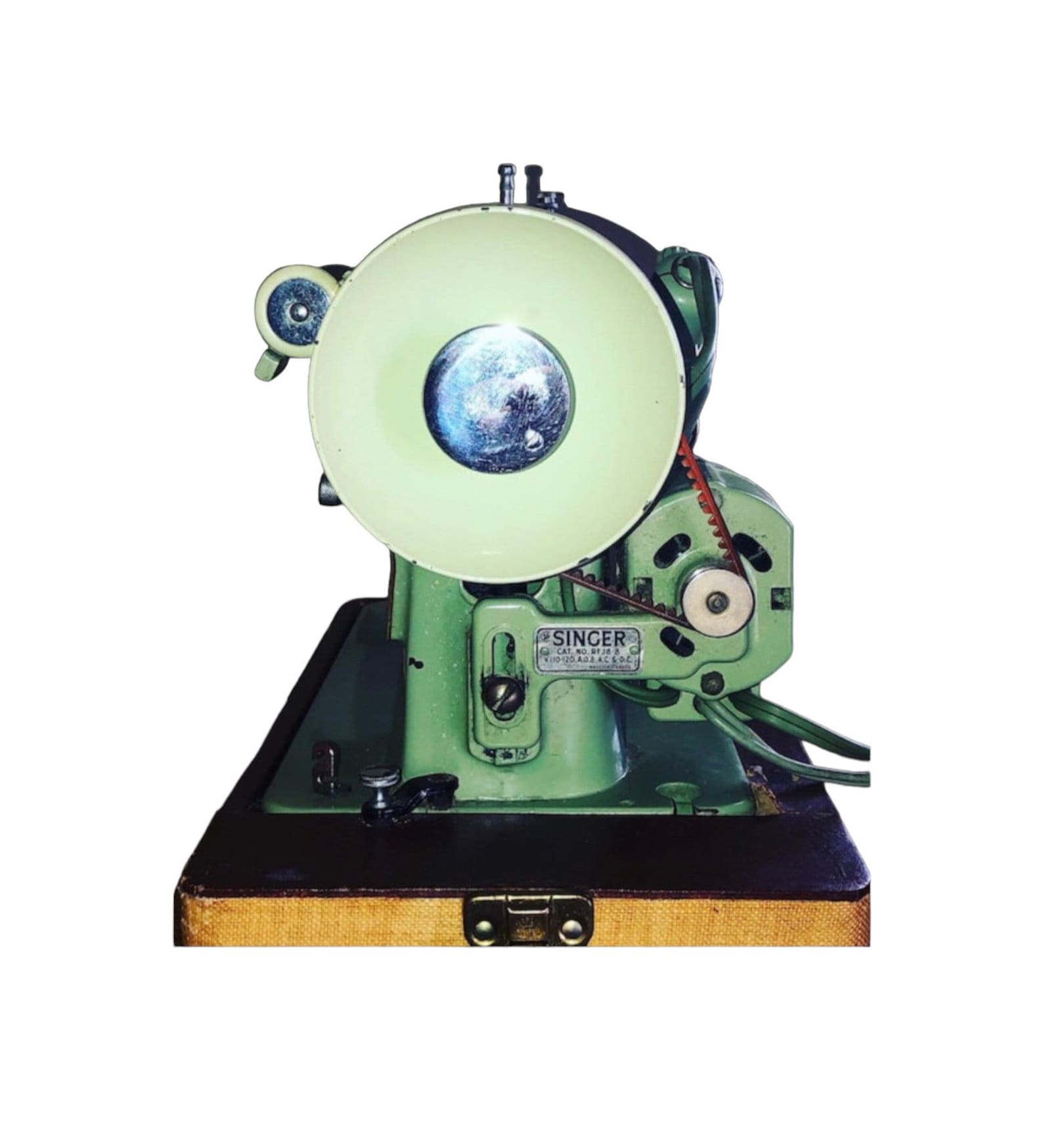 Green Singer Sewing Machine Model RFJ88 1950s Portable Etsy