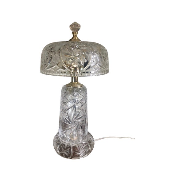 Vintage Pinwheel Crystal Lamp Etsy UK