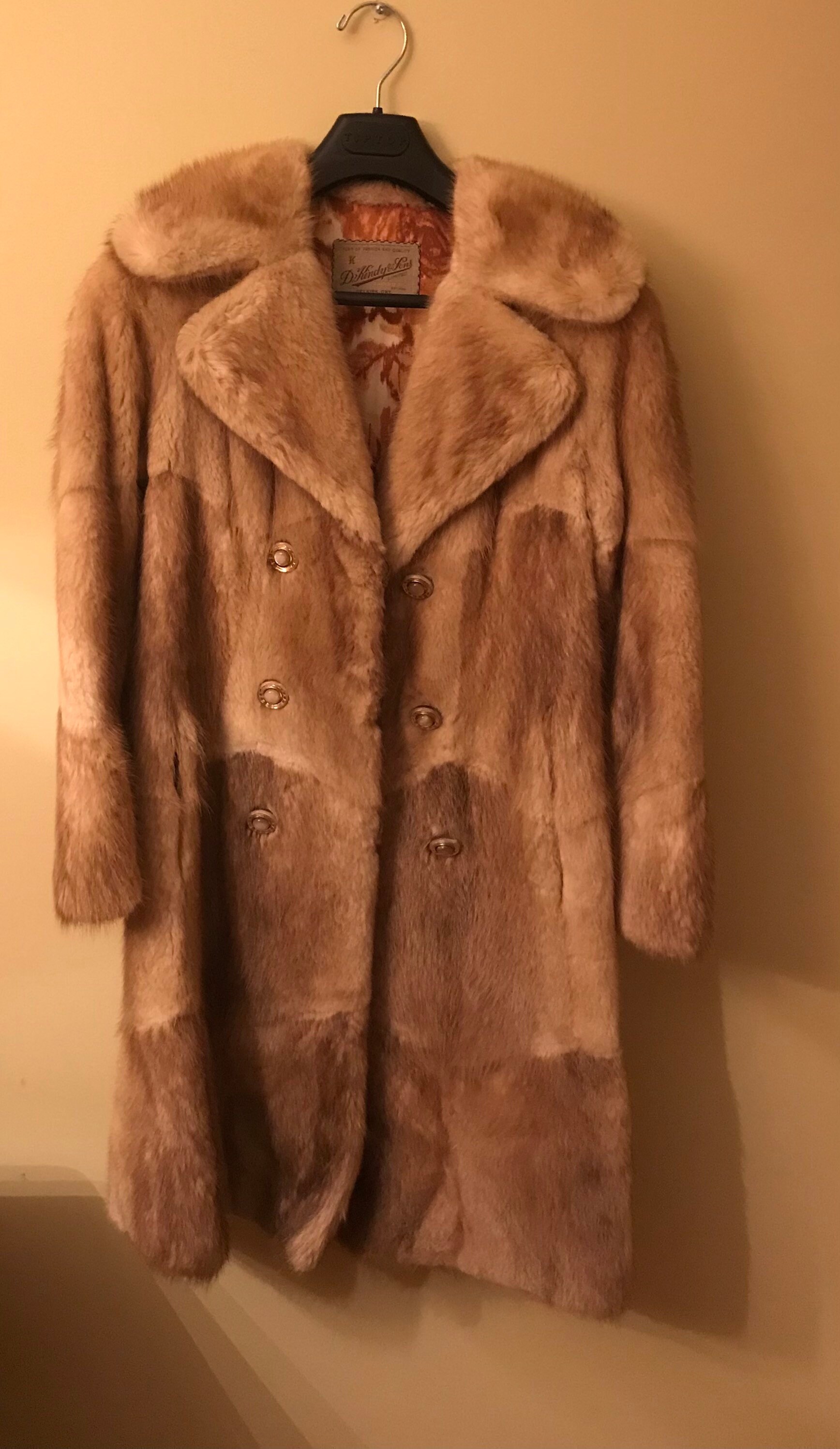 Vintage Ladies Fur coat made of muskrat fur Etsy
