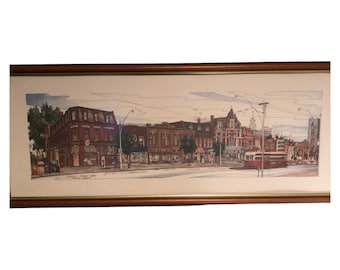 Vintage Framed Print of Queen Street West Toronto