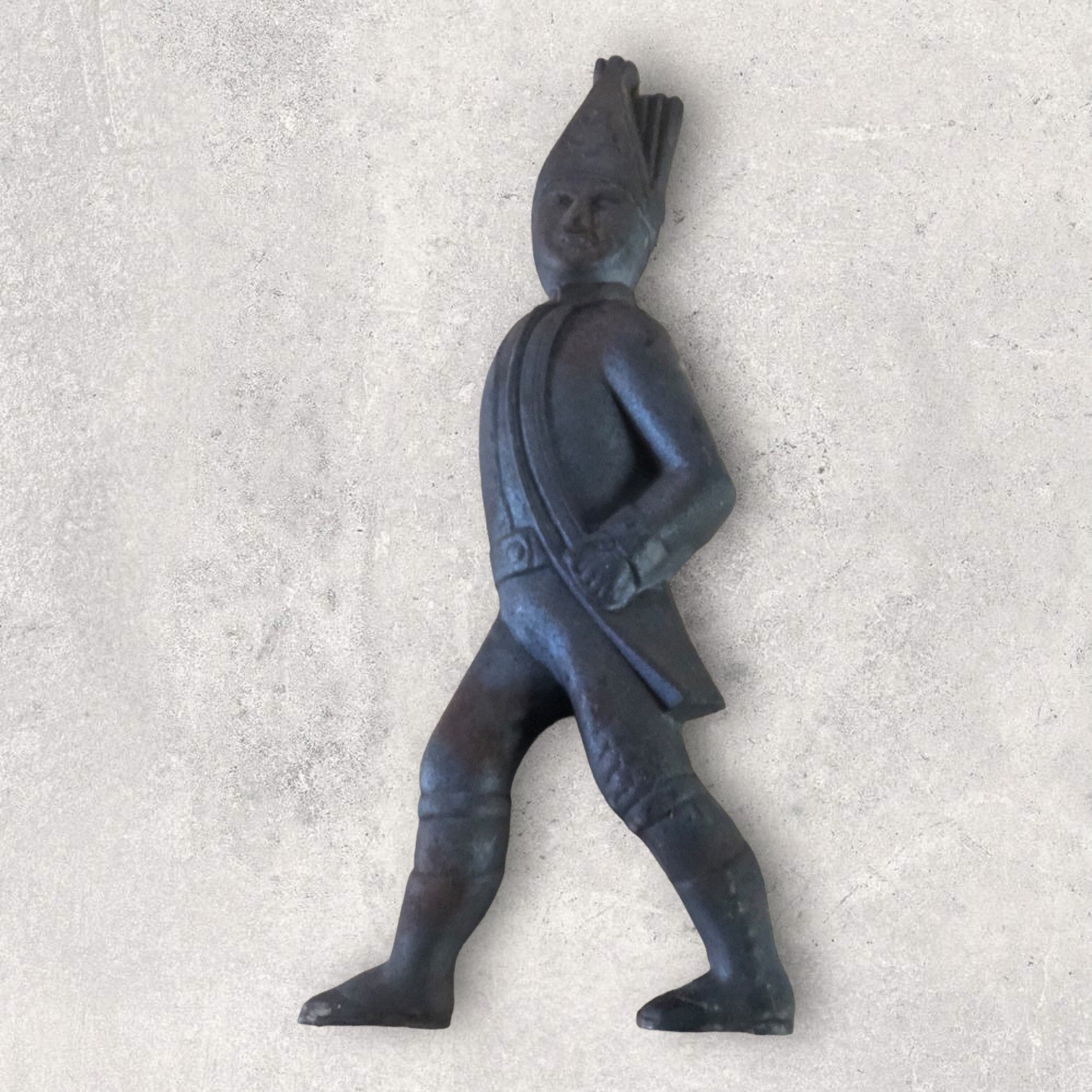 Antique Hessian Soldier Andirons // Fireplace Accessories // Black. Etsy