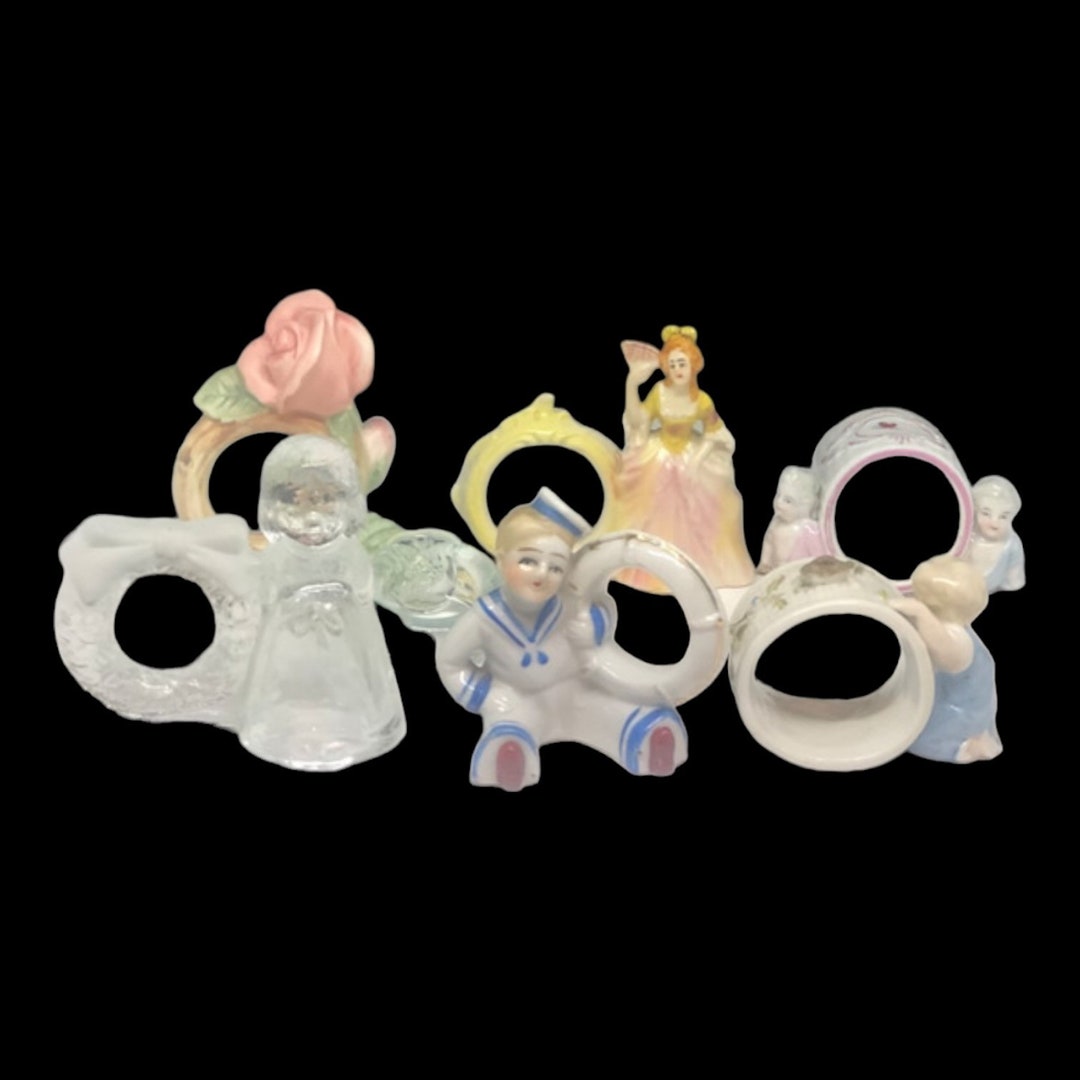 Vintage Ceramic Napkin Rings Etsy