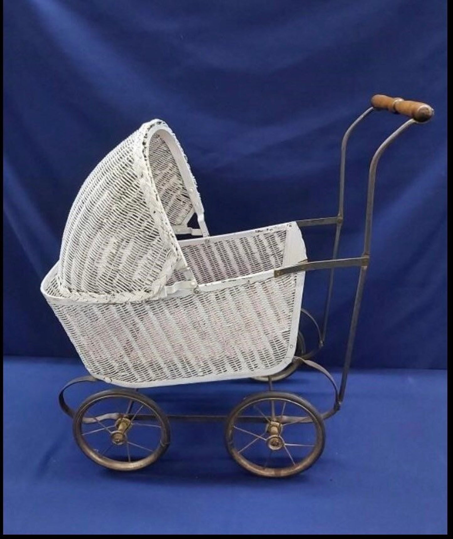 Vintage wicker doll Pram/ Carriage Etsy