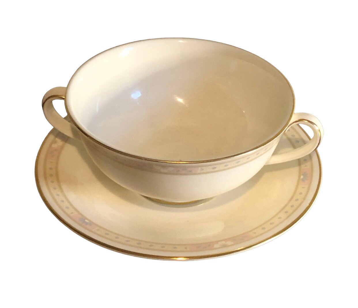 Vintage Royal Doulton England Double Handle Bouillon Cup & Saucer - Etsy