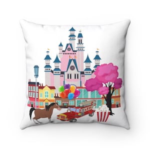 Disneyland Pillow Disney Wedding Gift Disneyland Map Pillow Disneyland Map Housewarming Gift