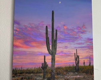 Desert Dreams. Original Acrylic Painting. Desert Wall Art.