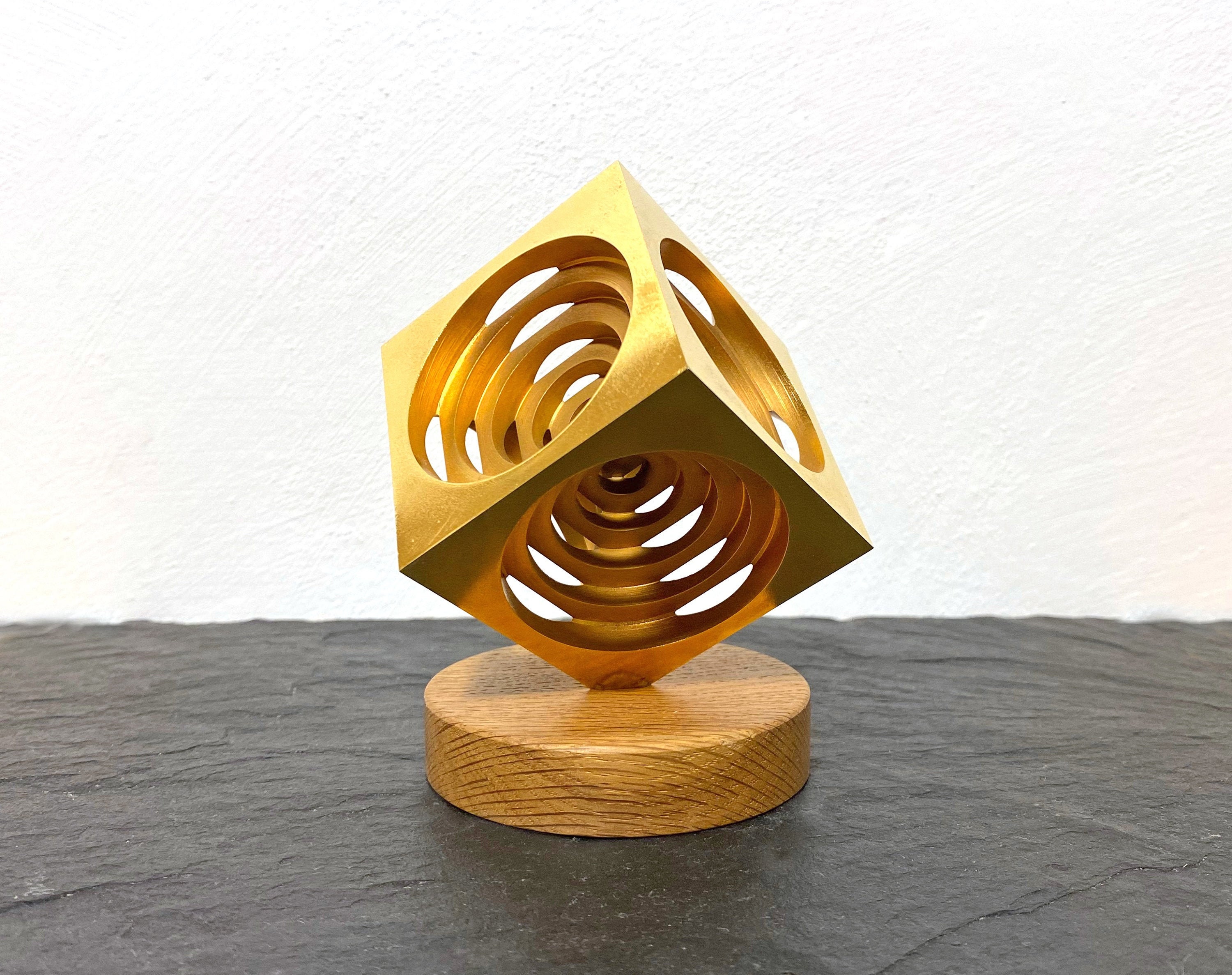 Turners Cube Vintage aus Messing 70er Jahre Etsy