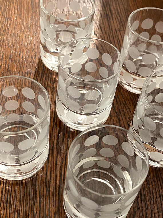6 St. Schnapsgläser mit Punkten Schnapsgläser 60er Jahre Ingrid Glas