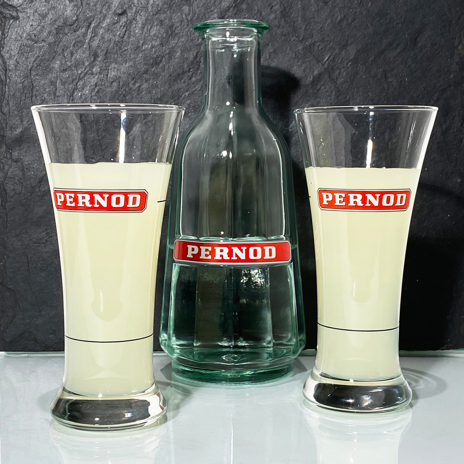 Pernod Set Carafe 2pcs Glasses Water Carafe Anisette France Etsy