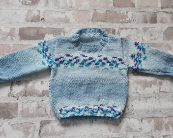 Blue pattern jumper