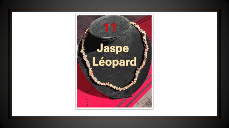 Collier Baroque en pierres naturelles Jaspe Léopard