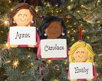 Personalized First Pair of Earrings Ornament or Business Professional Ornament Announcement  Custom Personalized Christmas Ornament Gift