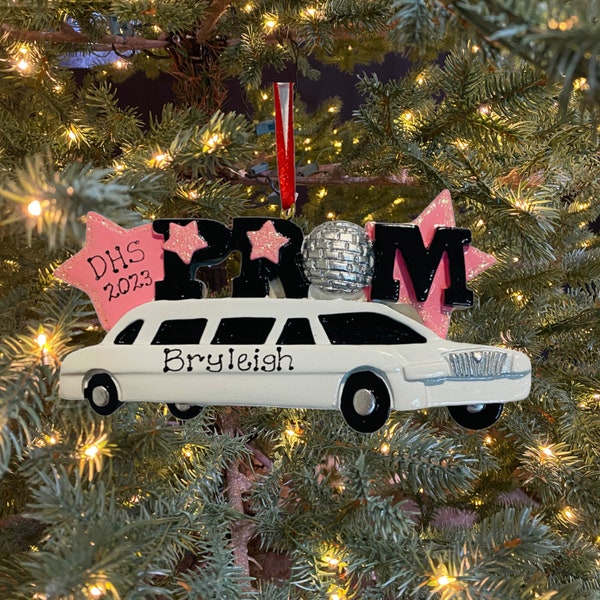 Personalized Prom Ornament Prom Limo Custom Personalized Christmas Ornament Gift for Teens