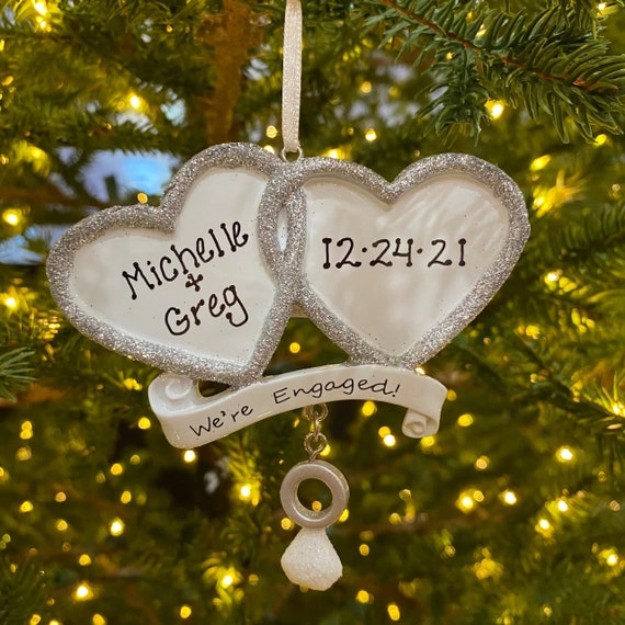Diamond ring christmas ornament deals