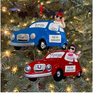 Driver Personalized New Driver Ornament with New Car My First Car Ornament Custom Personalized Christmas Ornament Gift