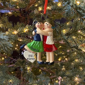 Friends or Sisters Ornament Personalized Christmas Ornament Gift
