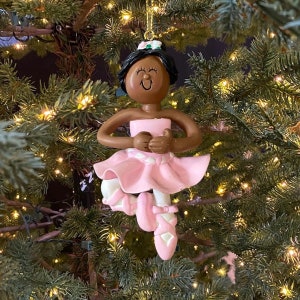 CLEARANCE! Ballerina Pretty Pink Ballet Girl Custom Personalized Christmas Ornament Gift for Little Girl Teen