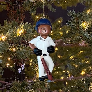 Baseball Personalized Baseball Ornament Boy or Man Custom Sports Personalized Christmas Ornament Gift