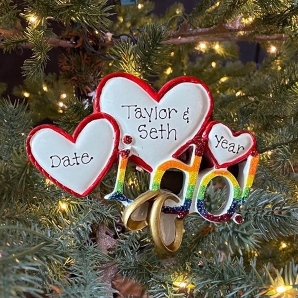 Personalized Same Sex Ornaments - Etsy