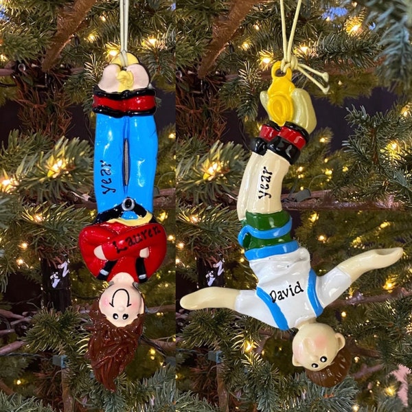 Bungee Jumper Boy Girl Woman Man Custom Personalized Christmas Ornament Gift Bungee Jumping Ornament