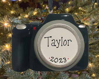 Camera Ornament Personalized Christmas Ornament  Photographer Ornament