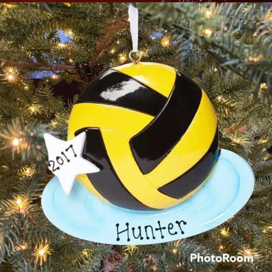 Personalized Water Polo Ball Ornament Custom Personalized Christmas
