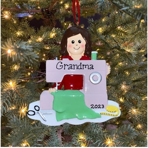 Personalized Sewing Ornament Sewing Machine Ornament Custom Personalized Christmas Ornament Gift
