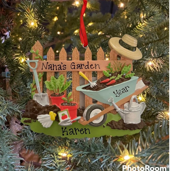 Personalized Gardener Ornament Custom Personalized Christmas Ornament Gift for All Ages Boy Girl Woman and Man