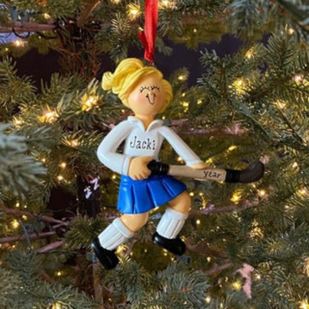 Field Hockey Ornament or Blonde Girl Child Kid Teen Etsy