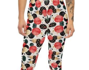Colorful Capri Leggings – Abstract Watercolor Yoga Pants