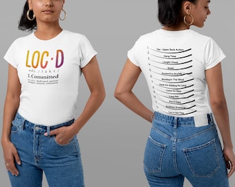 Locked Committed Tee: Natürliches Haar, Lox Länge Karohemd