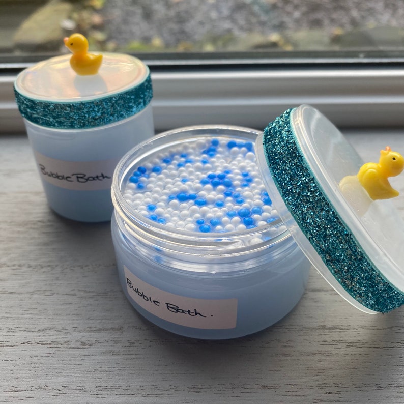 BUBBLE BATH Floam slime Crunchy slime Etsy