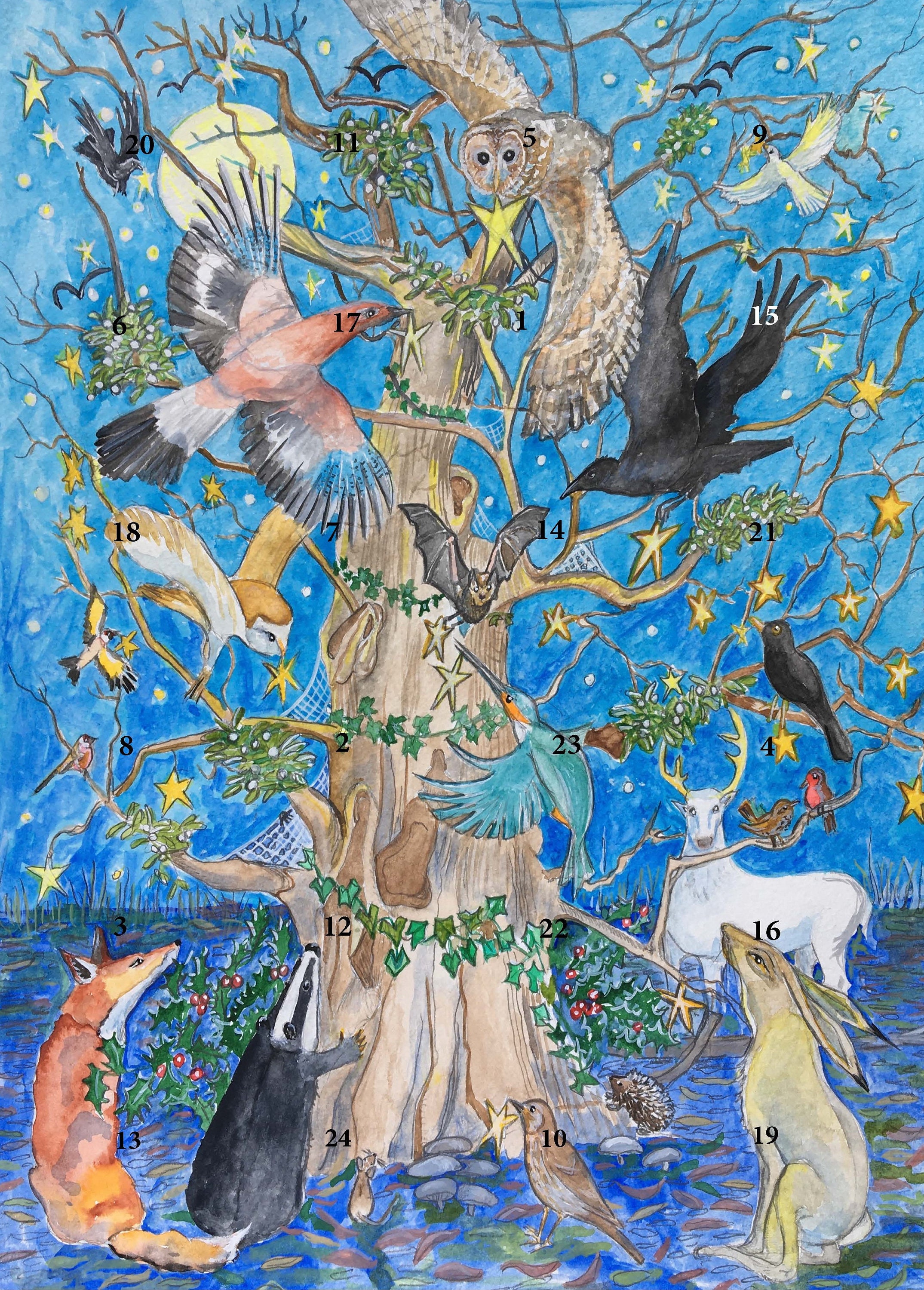 Bird Advent Calendar - Etsy